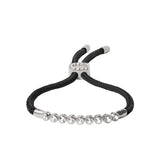 Dorsey - JAMES BEZEL NOIR PARACORD BRACELET, SILVER