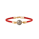 Dorsey - 14K YELLOW GOLD SINGLE PEARL BRACELET, ROUGE