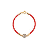 Dorsey - 14K YELLOW GOLD SINGLE PEARL BRACELET, ROUGE