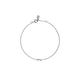 Dorsey - BAGUETTE LAB WHITE SAPPHIRE SILVER CHAIN BRACELET