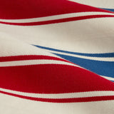 Metier - Large Beach Blanket Sustainable Cotton Red and Blue Stripe