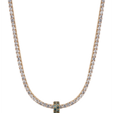 Dorsey - TWO-ROW RIVIÈRE PENDANT IN LAB MOSS GREEN TOURMALINE