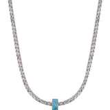 Dorsey - TWO-ROW RIVIÈRE PENDANT IN NANO TURQUOISE
