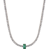 Dorsey - TWO-ROW RIVIÈRE PENDANT IN NANO EMERALD