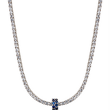 Dorsey - TWO-ROW RIVIÈRE PENDANT IN LAB BLUE SAPPHIRE