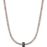 Dorsey - TWO-ROW RIVIÈRE PENDANT IN LAB BLUE SAPPHIRE