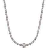 Dorsey - TWO-ROW RIVIÈRE PENDANT IN LAB WHITE SAPPHIRE