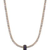 Dorsey - THREE-ROW ROW RIVIÈRE PENDANT, LAB BLUE SAPPHIRE, GOLD