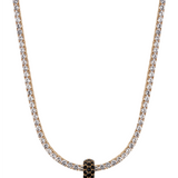 Dorsey - THREE-ROW RIVIÈRE PENDANT, NANO BLACK ONYX, GOLD