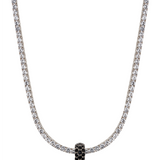 Dorsey - THREE-ROW RIVIÈRE PENDANT, NANO BLACK ONYX, SILVER