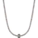 Dorsey - THREE-ROW RIVIÈRE PENDANT, LAB LIGHT GREEN TOURMALINE, SILVER