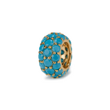 Dorsey - THREE-ROW RIVIÈRE PENDANT, NANO TURQUOISE, GOLD