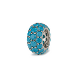 Dorsey - THREE-ROW RIVIÈRE PENDANT, NANO TURQUOISE, SILVER