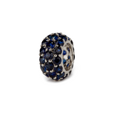 Dorsey - THREE-ROW RIVIÈRE PENDANT, LAB BLUE SAPPHIRE, SILVER