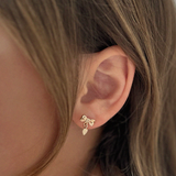 Kinn - Bébé Heart & Bow Stud Earrings