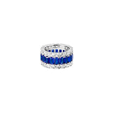 Dorsey - MAXIME THREE-ROW ETERNITY BAND IN LAB BLUE SAPPHIRE AND MOISSANITE
