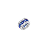 Dorsey - MAXIME THREE-ROW ETERNITY BAND IN LAB BLUE SAPPHIRE AND MOISSANITE