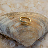 Kinn - Bold Rosewood Curved Stacking Ring