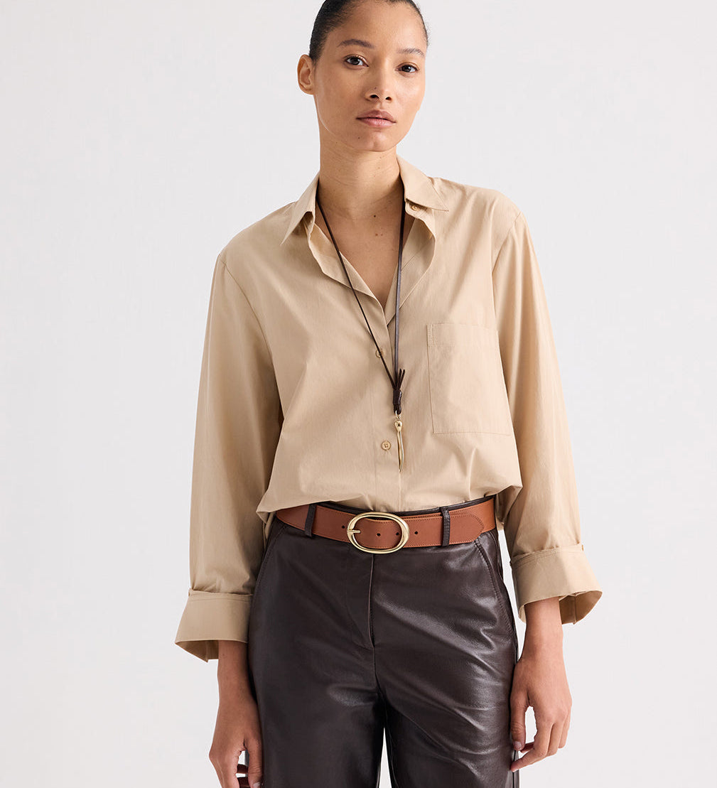 TWP - Wide Belt in Vachetta Leather