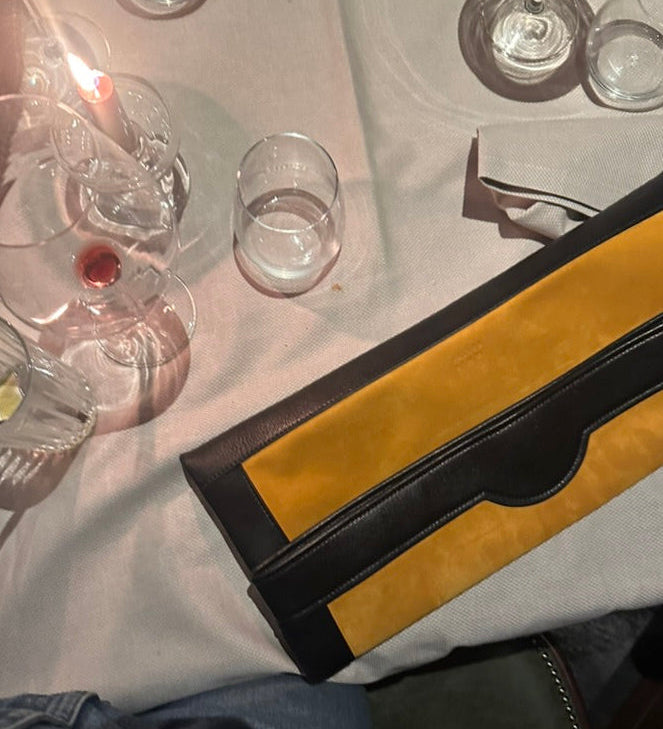 Jamie Haller - The Document Clutch in Yellow / Black