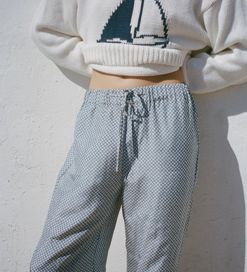 Ciao Lucia - Dania Silk Gingham Pant