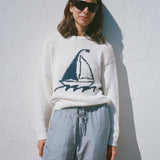 Ciao Lucia - Josette Ivory Cotton Knit Pullover