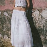Ciao Lucia - Enika White Cotton Voile Skirt