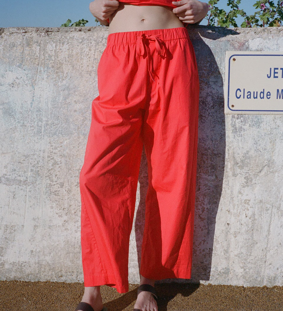 Ciao Lucia - Dania Red Cotton Poplin Pant