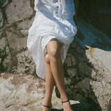 Ciao Lucia - Larroudé x Ciao Lucia: Daiana Wedge Sandal Black Leather