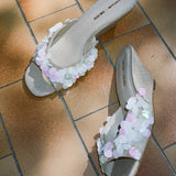 Ciao Lucia - Larroudé x Ciao Lucia: Madalena Wedge Mule Beige Raffia