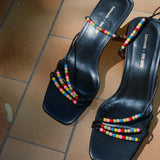 Ciao Lucia - Larroudé x Ciao Lucia: Eloisa Sandal Black Leather
