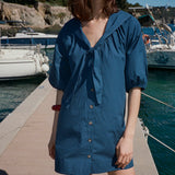 Ciao Lucia - Clara Midnight Cotton Poplin Dress