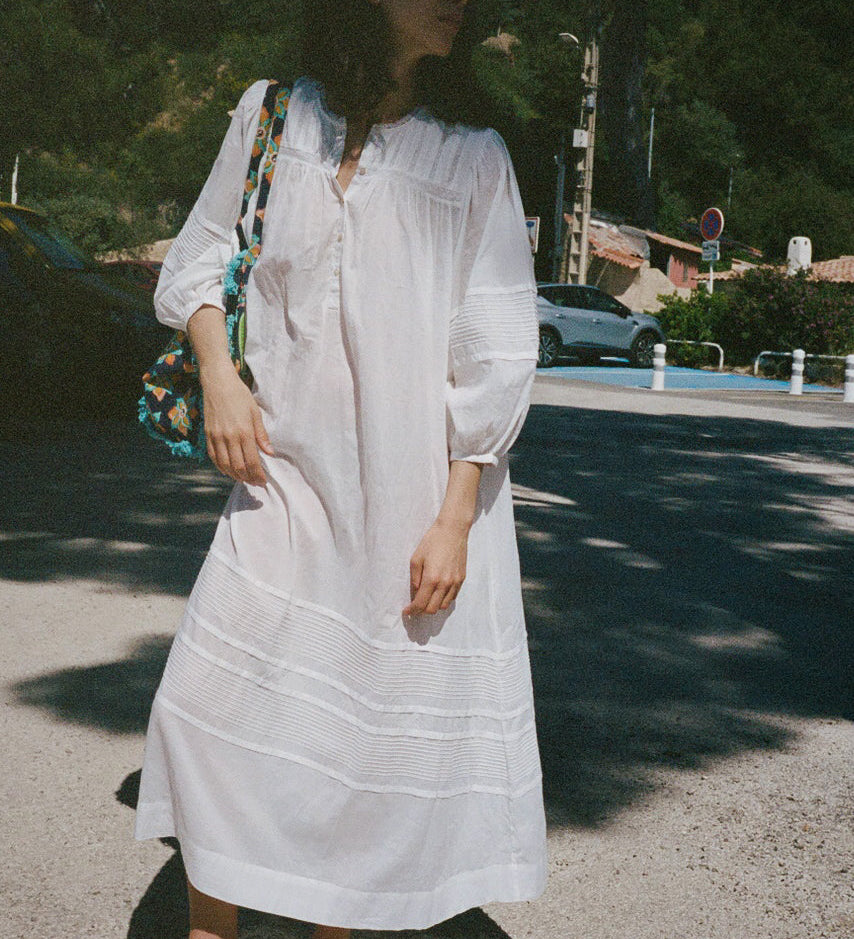 Ciao Lucia - Ingrid White Cotton Voile Dress