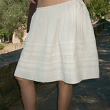 Ciao Lucia - Bria Ivory Cotton Poplin Skirt