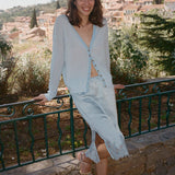 Ciao Lucia - Jorgie Periwinkle Sheer Knit Cardigan