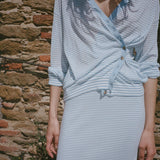 Ciao Lucia - Jorgie Periwinkle Sheer Knit Cardigan