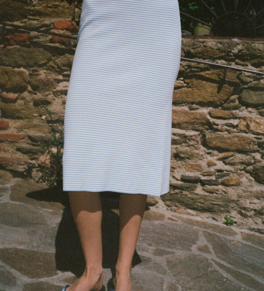 Ciao Lucia - Faye Periwinkle Sheer Knit Skirt