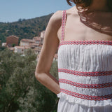 Ciao Lucia - Carolyne Floral Embroidered White Voile Dress