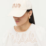 Loeffler Randall - Cairo Natural/Brown Embroidered Cap