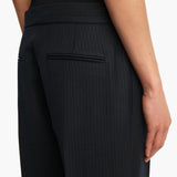 Khaite - Callen Pant in Dark Navy with Stripe