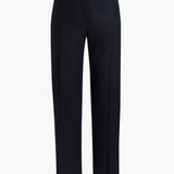 Khaite - Callen Pant in Dark Navy with Stripe