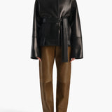 Khaite - Callum Pant in Almond Haircalf