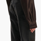 Khaite - Callum Pant in Black Leather