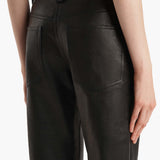 Khaite - Callum Pant in Black Textured Lamb