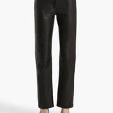 Khaite - Callum Pant in Black Textured Lamb
