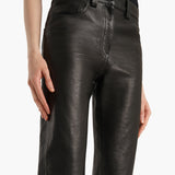 Khaite - Callum Pant in Black Textured Lamb