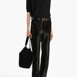 Khaite - Callum Pant in Chocolate Haircalf