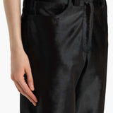 Khaite - Callum Pant in Chocolate Haircalf