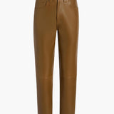 Khaite - Callum Pant in Dark Olive Leather