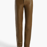 Khaite - Callum Pant in Dark Olive Leather
